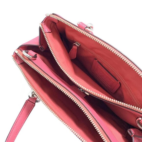 Auth COACH Mini Christie Carryall F57523 Pink Leather - Handbag - Picture 7 of 10